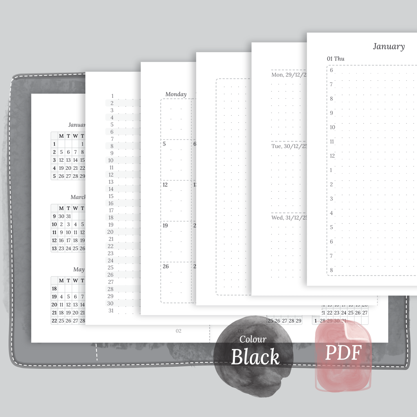 TN Passport | Bundle XL | Year at a glance, future log, month on 2 pages, week on 2 pages & daily