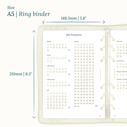 Two-page spread of 2027 planner printed on DIN A4 paper