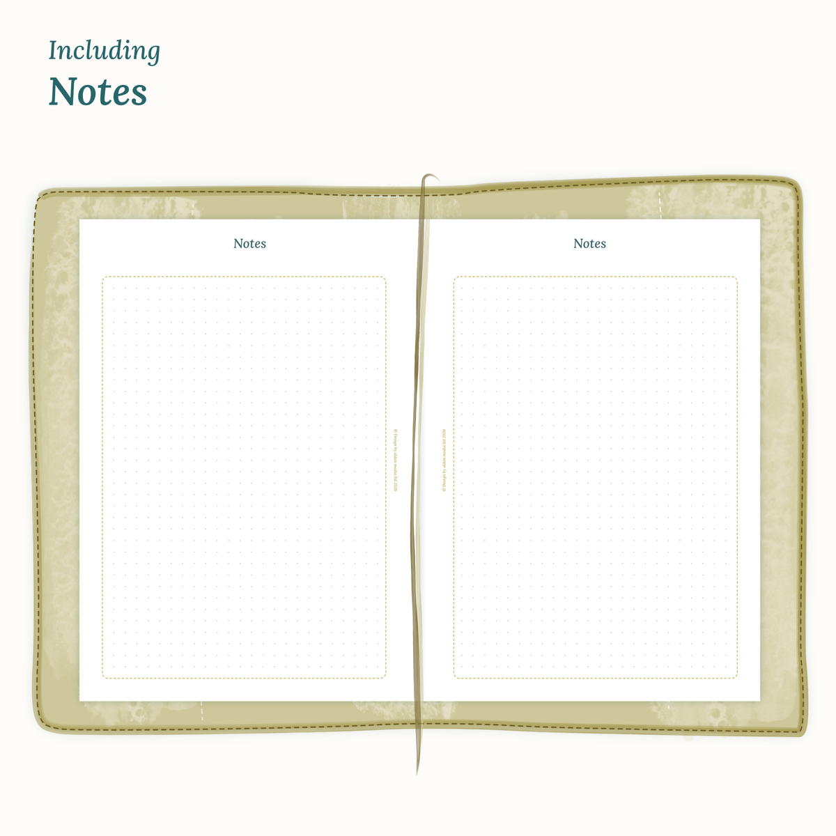 PDF printable planner inserts Notes for 2027 for TN A5 size Traveler's Notebook