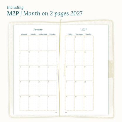 Module monthly 2027 for TN Standard size PDF printable planner inserts