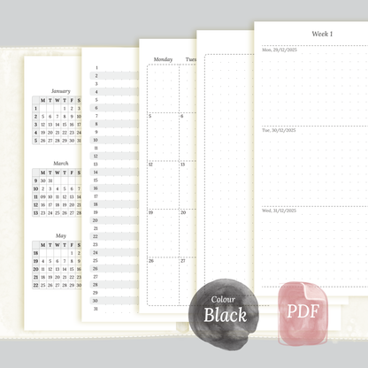 Personal | Bundle L | Year at a glance, future log, month on 2 pages & week on 2 pages