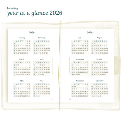 TN Passport | Bundle L | Year at a glance, future log, month on 2 pages & week on 2 pages