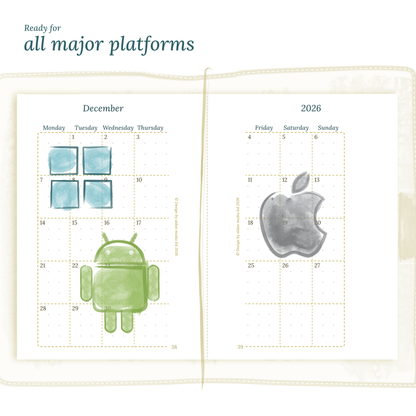 TN Passport | Bundle L | Year at a glance, future log, month on 2 pages & week on 2 pages