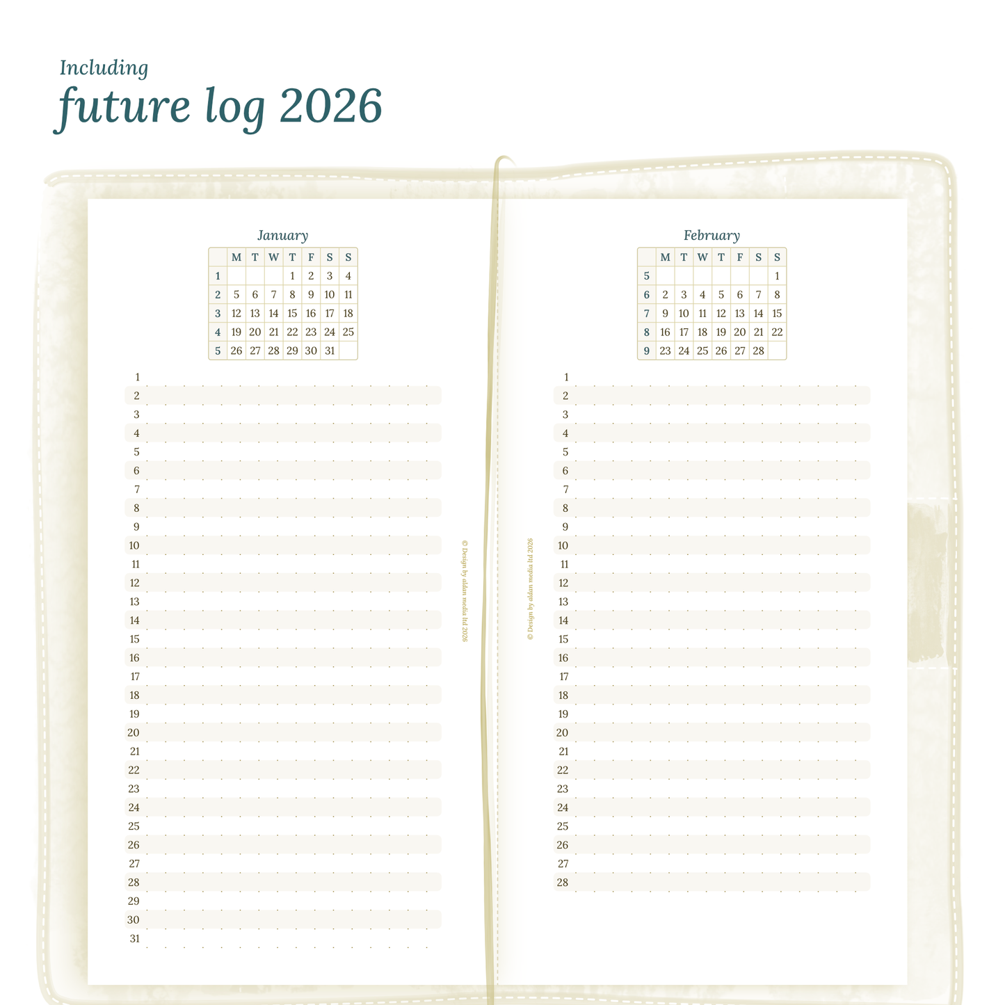 TN Standard | Bundle L | Year at a glance, future log, month on 2 pages & week on 2 pages