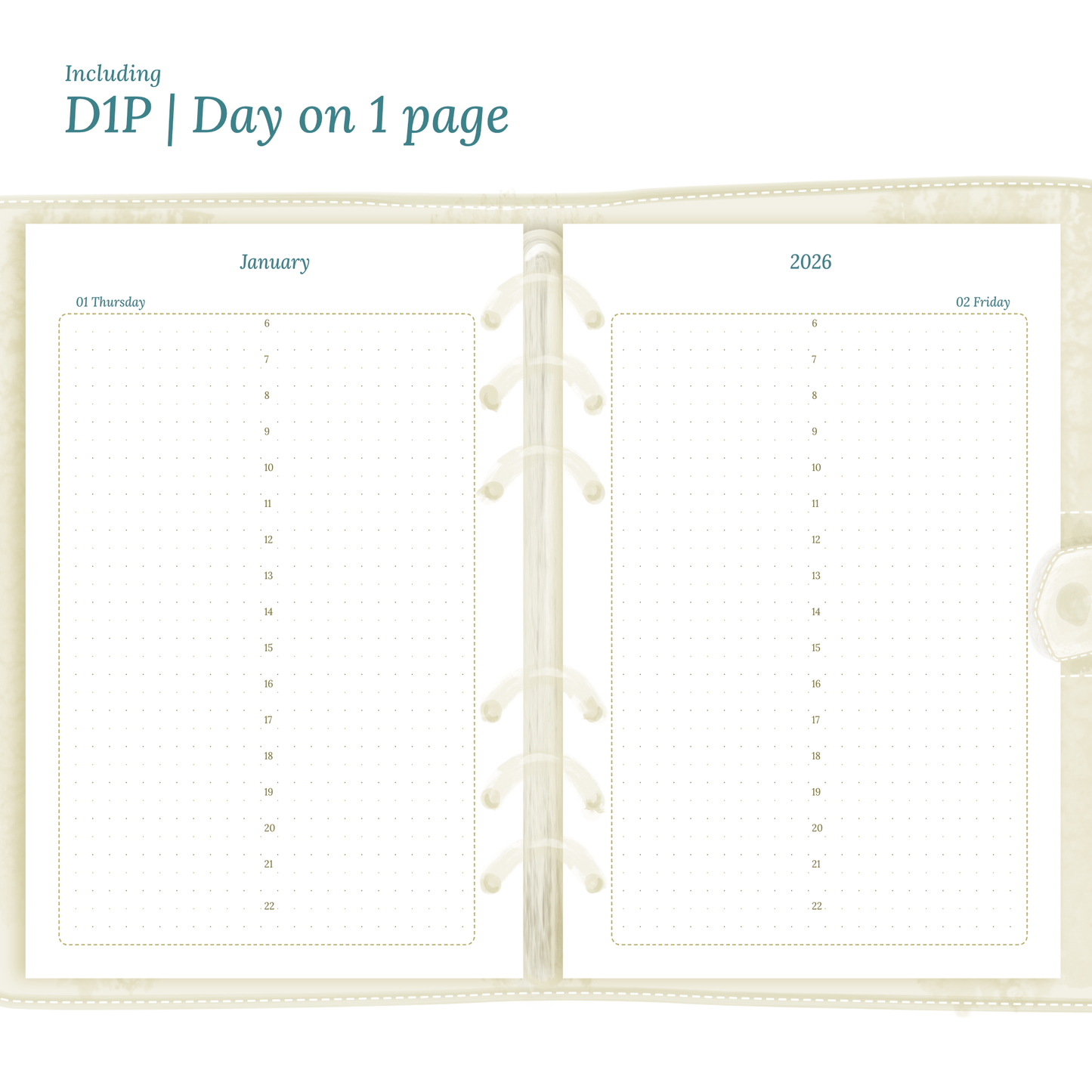 A5 | Bundle XL | Year at a glance, future log, month on 2 pages, week on 2 pages & daily