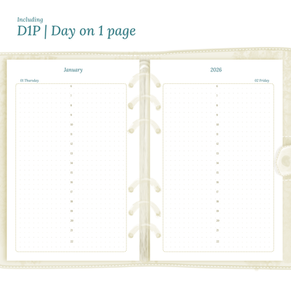 A5 | Bundle XL | Year at a glance, future log, month on 2 pages, week on 2 pages & daily