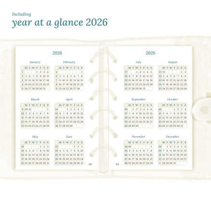 Pocket | Bundle XL | Year at a glance, future log, month on 2 pages, week on 2 pages & daily