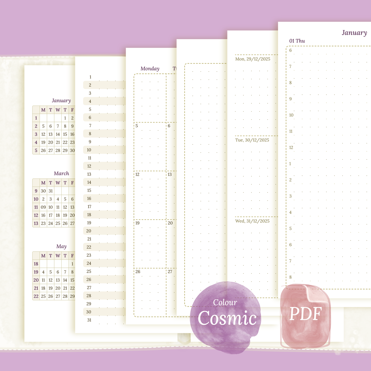 Personal | Bundle XL | Year at a glance, future log, month on 2 pages, week on 2 pages & daily