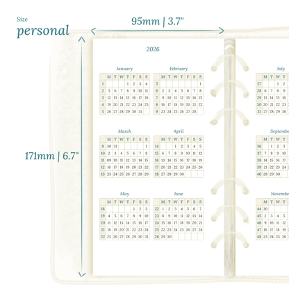 Personal | Bundle XL | Year at a glance, future log, month on 2 pages, week on 2 pages & daily