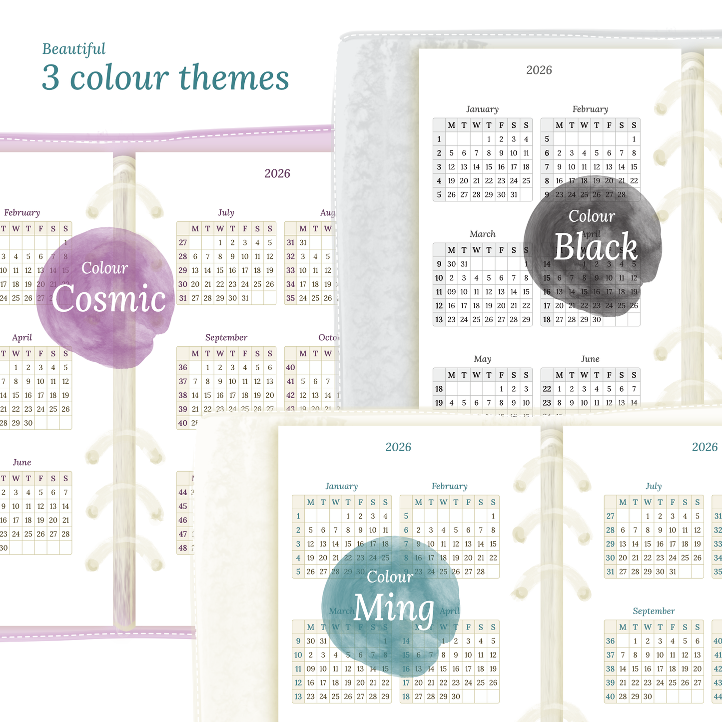 Personal | Bundle XL | Year at a glance, future log, month on 2 pages, week on 2 pages & daily