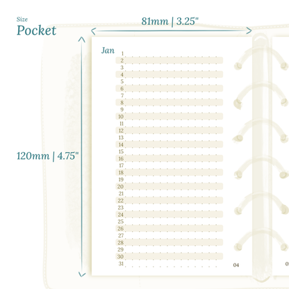 Pocket | Bundle XL | Year at a glance, future log, month on 2 pages, week on 2 pages & daily