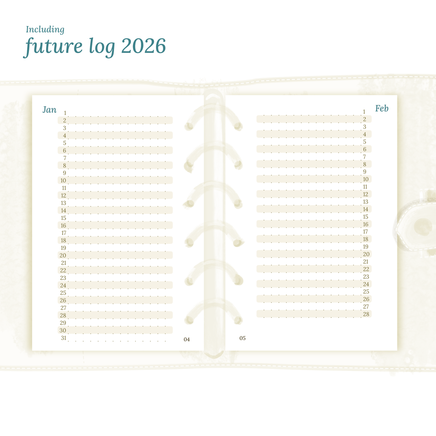 Pocket | Bundle XL | Year at a glance, future log, month on 2 pages, week on 2 pages & daily