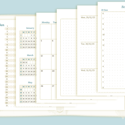 Pocket | Bundle XL | Year at a glance, future log, month on 2 pages, week on 2 pages & daily