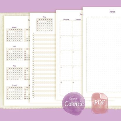 A5 | Bundle | Year at a glance, future log & month on 2 pages