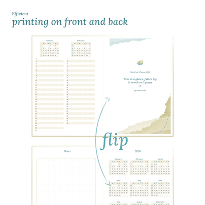 A5 | Bundle | Year at a glance, future log & month on 2 pages