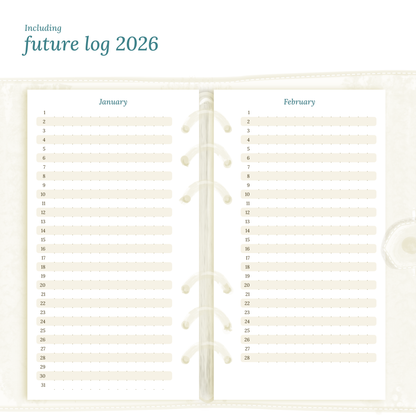 Personal | Bundle | Year at a glance, future log & month on 2 pages