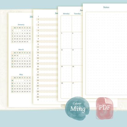 Personal | Bundle | Year at a glance, future log & month on 2 pages