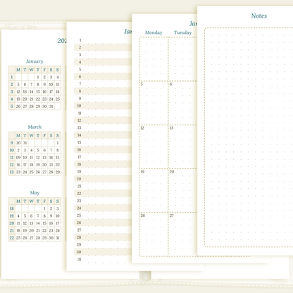 Personal | Bundle | Year at a glance, future log & month on 2 pages