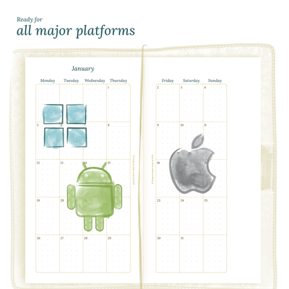 TN Standard | Bundle | Year at a glance, future log & month on 2 pages