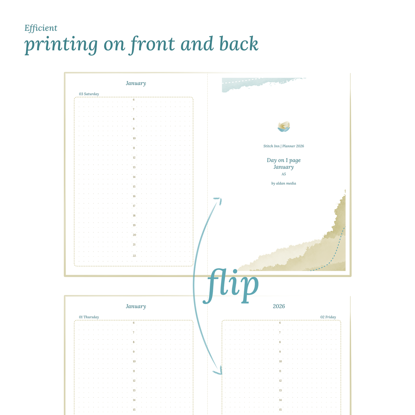 A5 | D1P | Day on 1 page