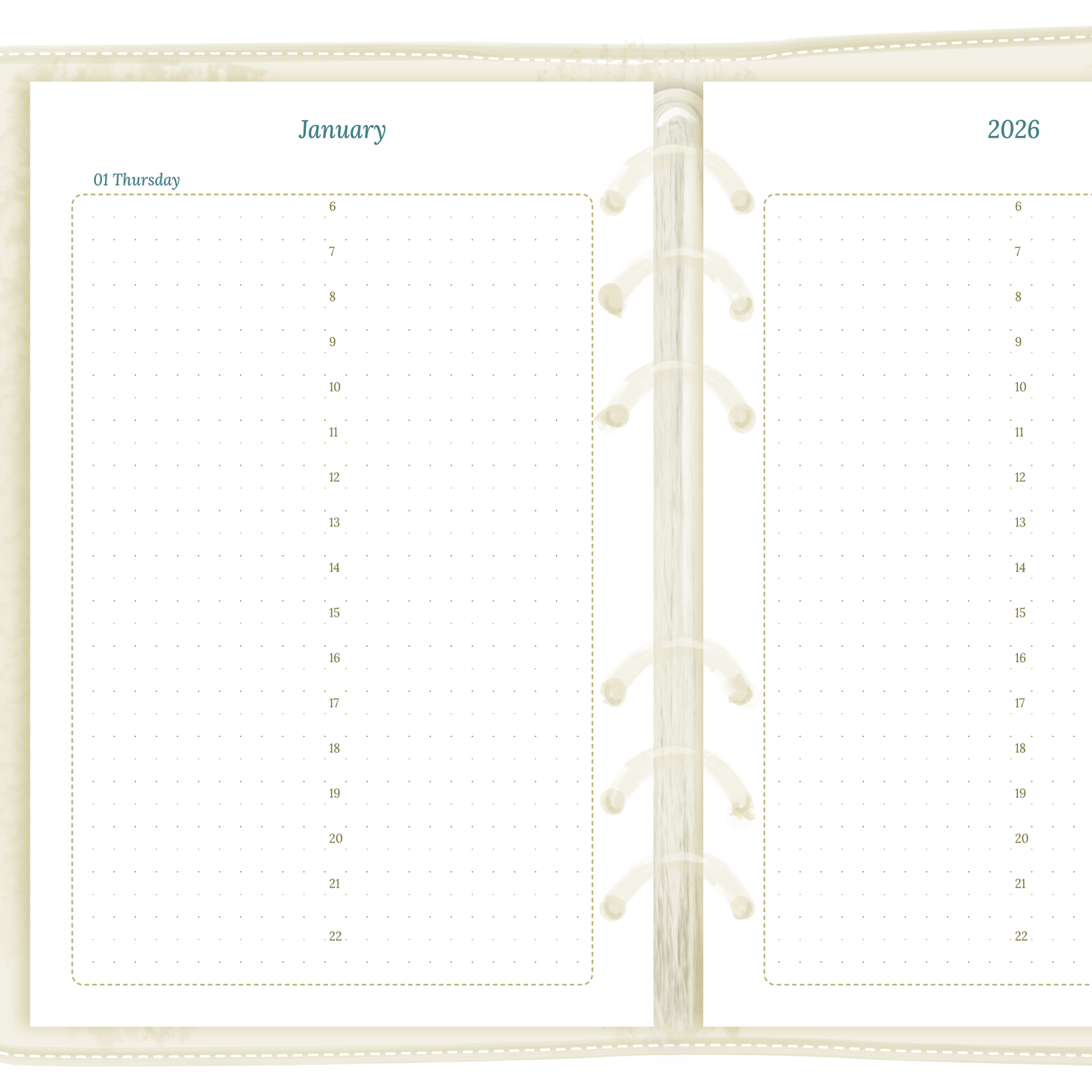 A5 | D1P | Day on 1 page