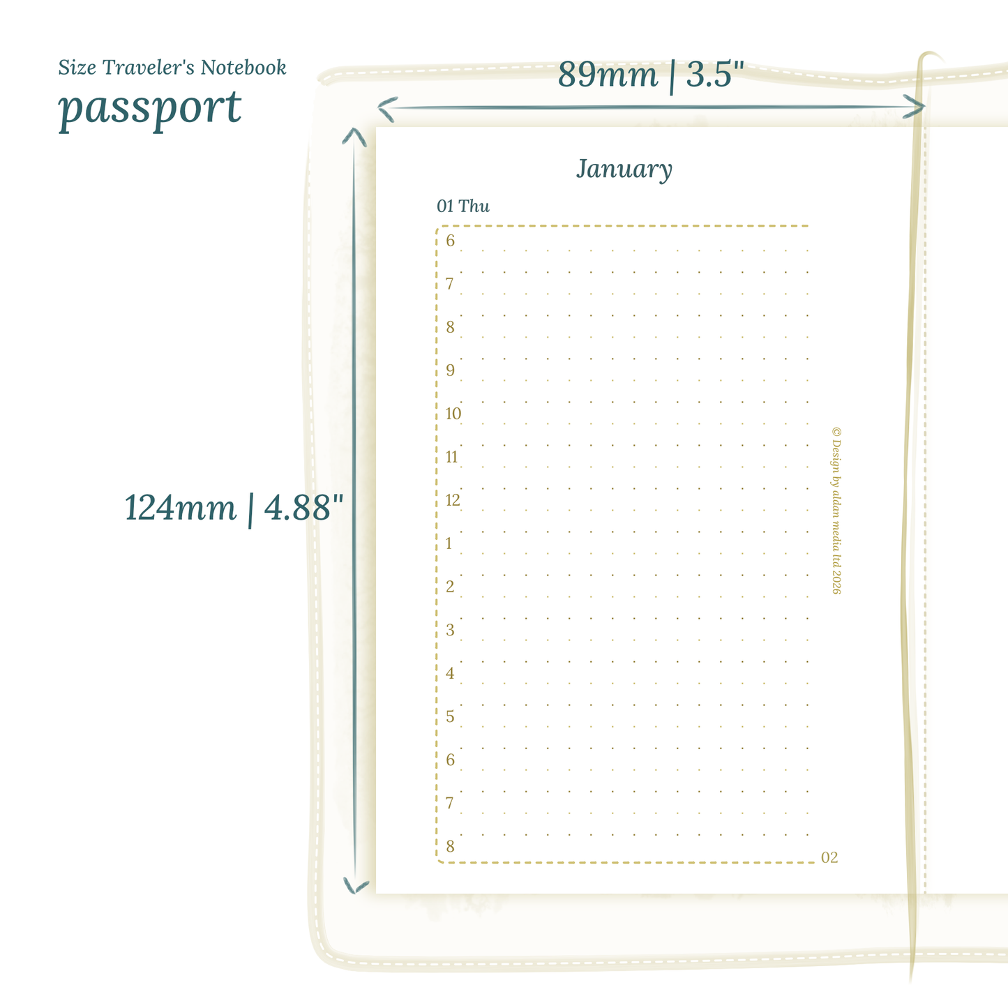 TN Passport | D1P | Day on 1 page