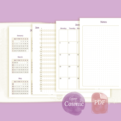 Pocket | Bundle | Year at a glance, future log & month on 2 pages