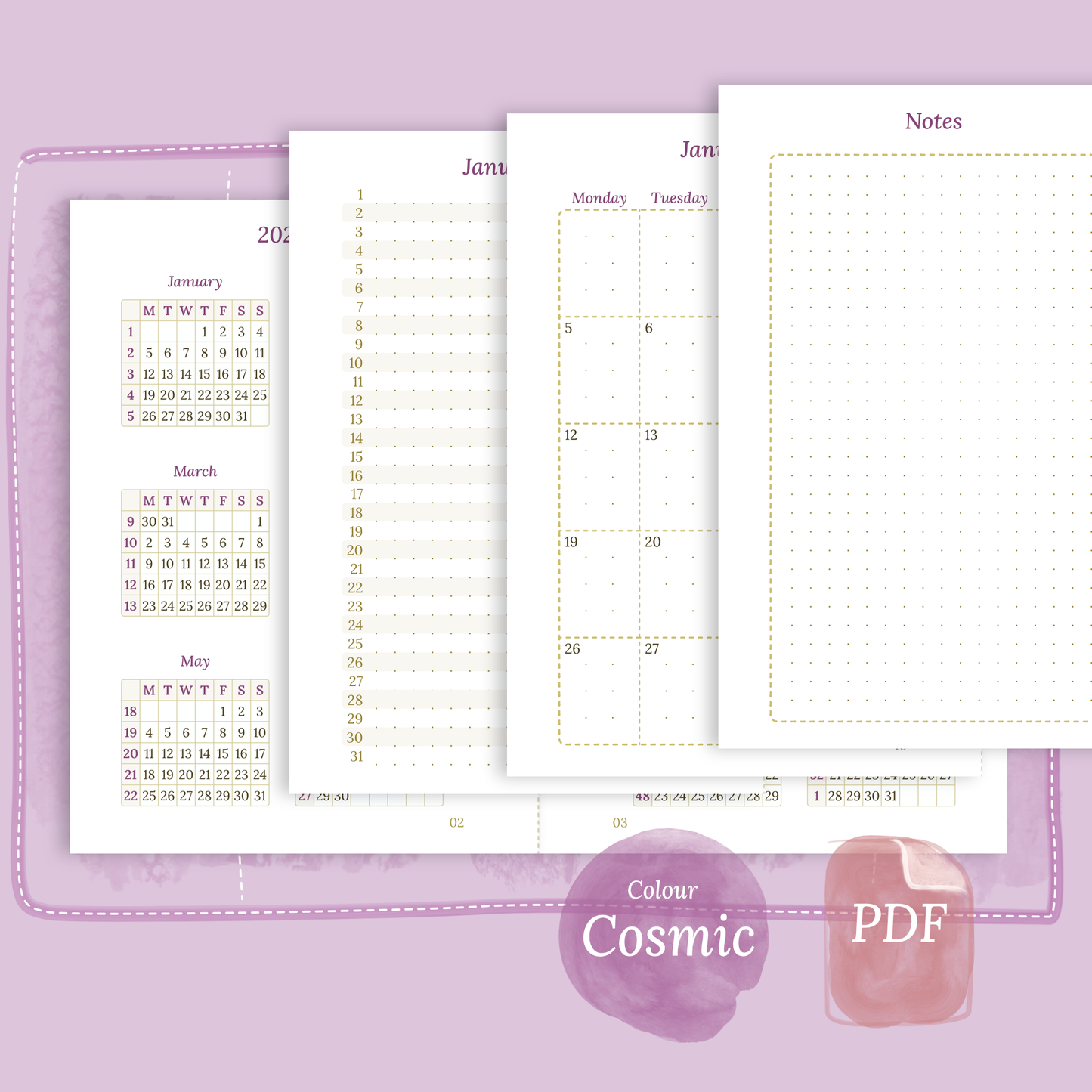 TN Passport | Bundle | Year at a glance, future log & month on 2 pages