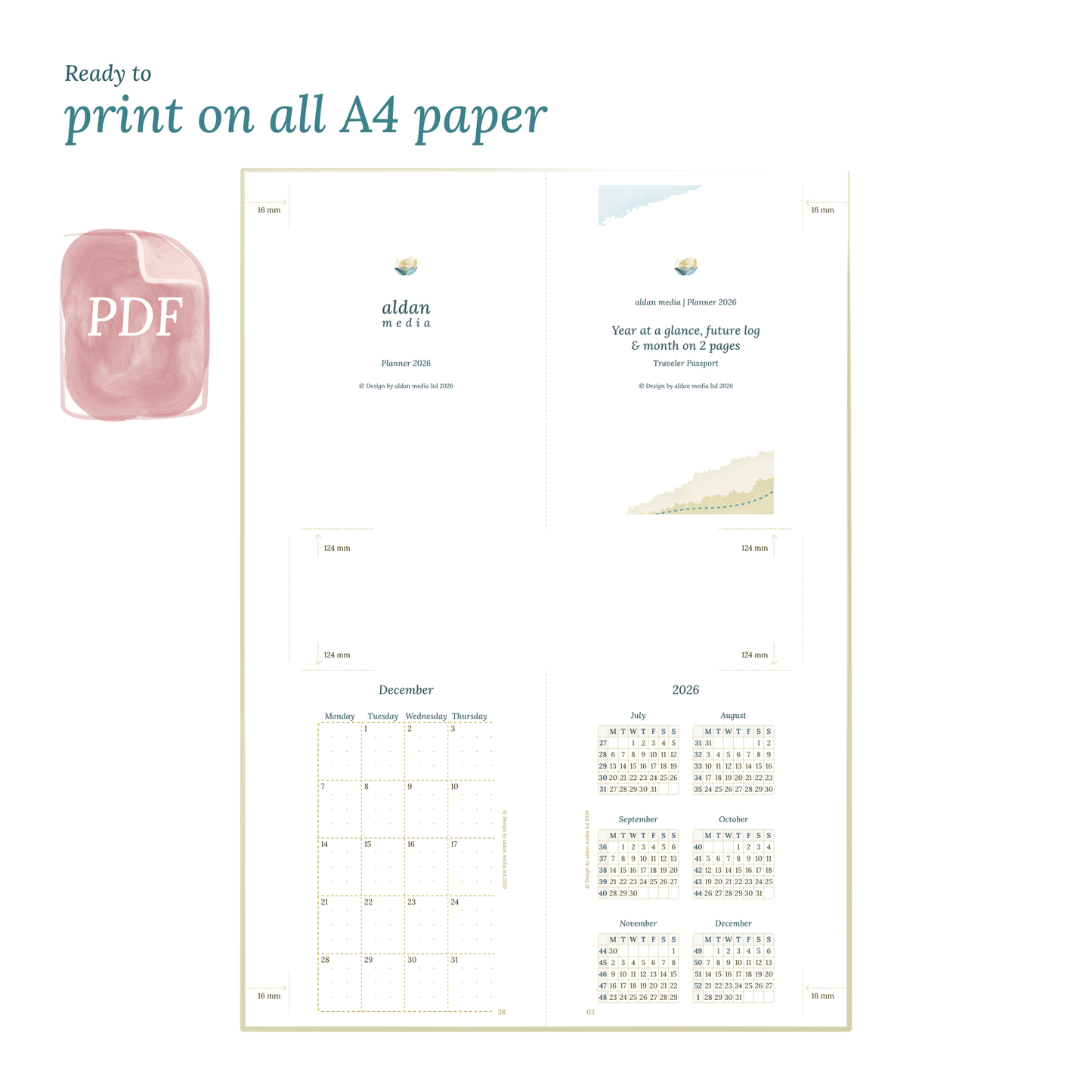 TN Passport | Bundle | Year at a glance, future log & month on 2 pages