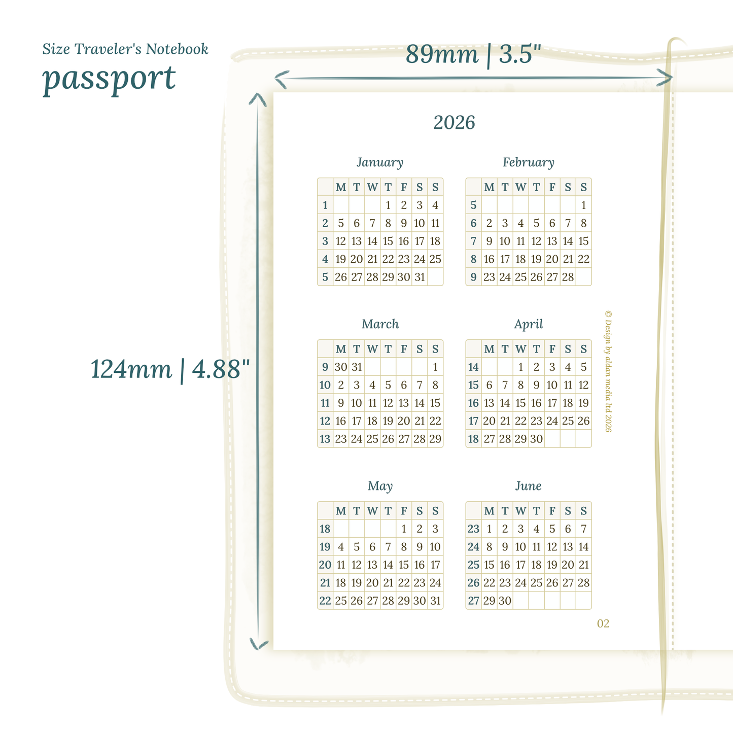 TN Passport | Bundle | Year at a glance, future log & month on 2 pages