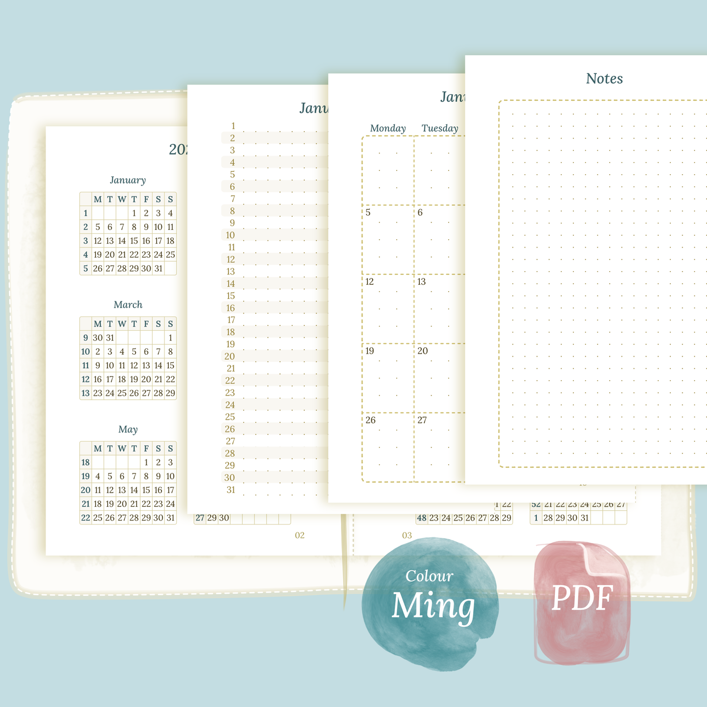 TN Passport | Bundle | Year at a glance, future log & month on 2 pages