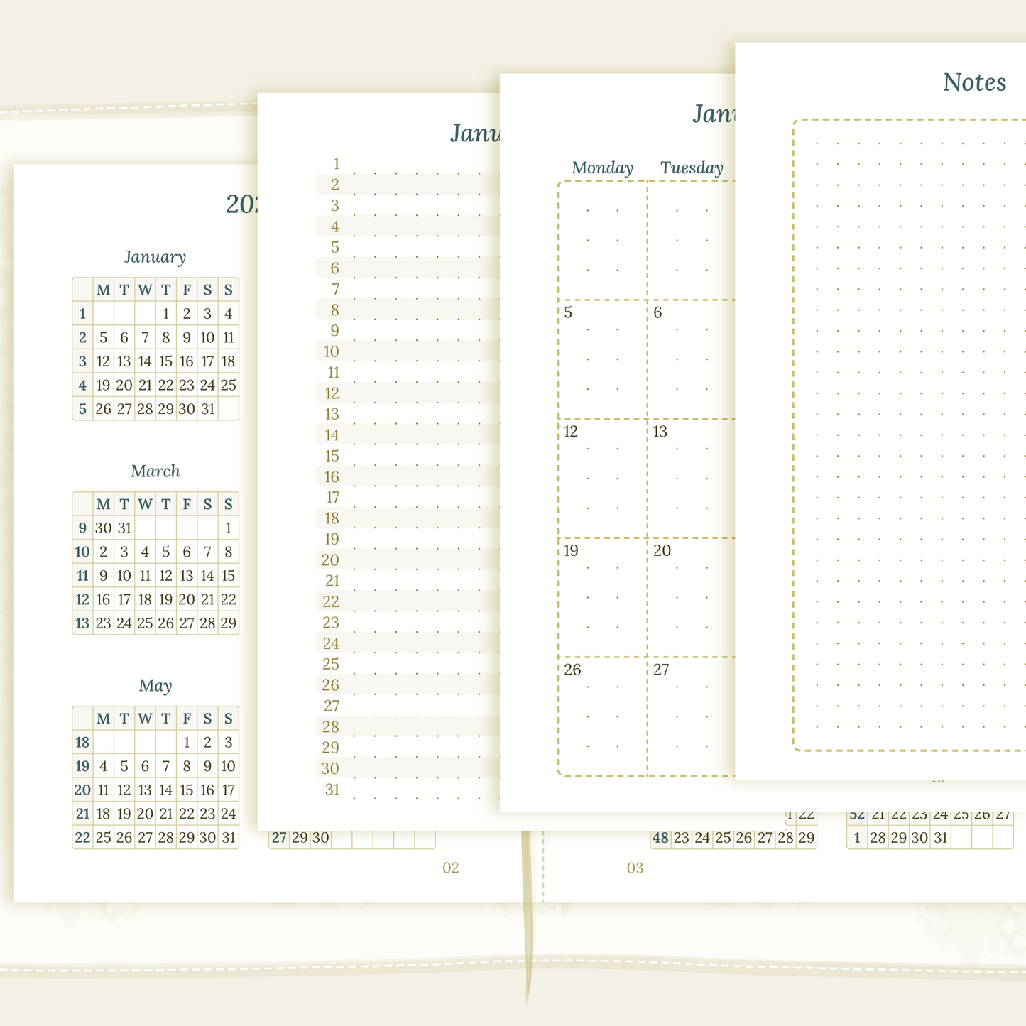 TN Passport | Bundle | Year at a glance, future log & month on 2 pages