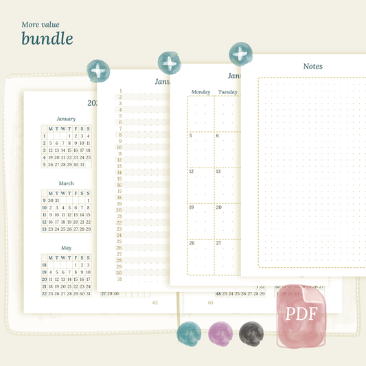 TN Passport | Bundle | Year at a glance, future log & month on 2 pages