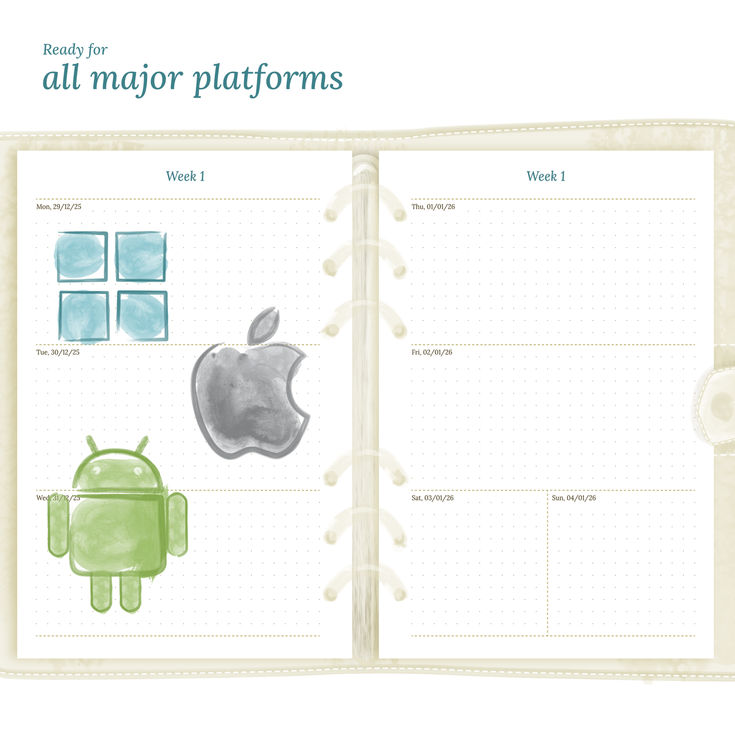 A5 | W2P | Week on 2 pages