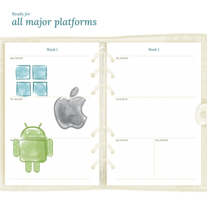 A5 | W2P | Week on 2 pages