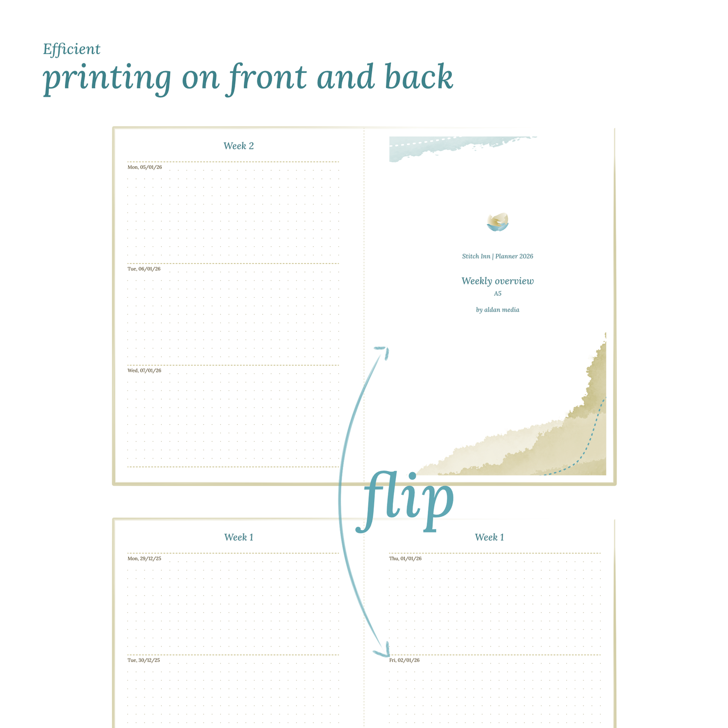 A5 | W2P | Week on 2 pages
