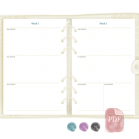 A5 | W2P | Week on 2 pages