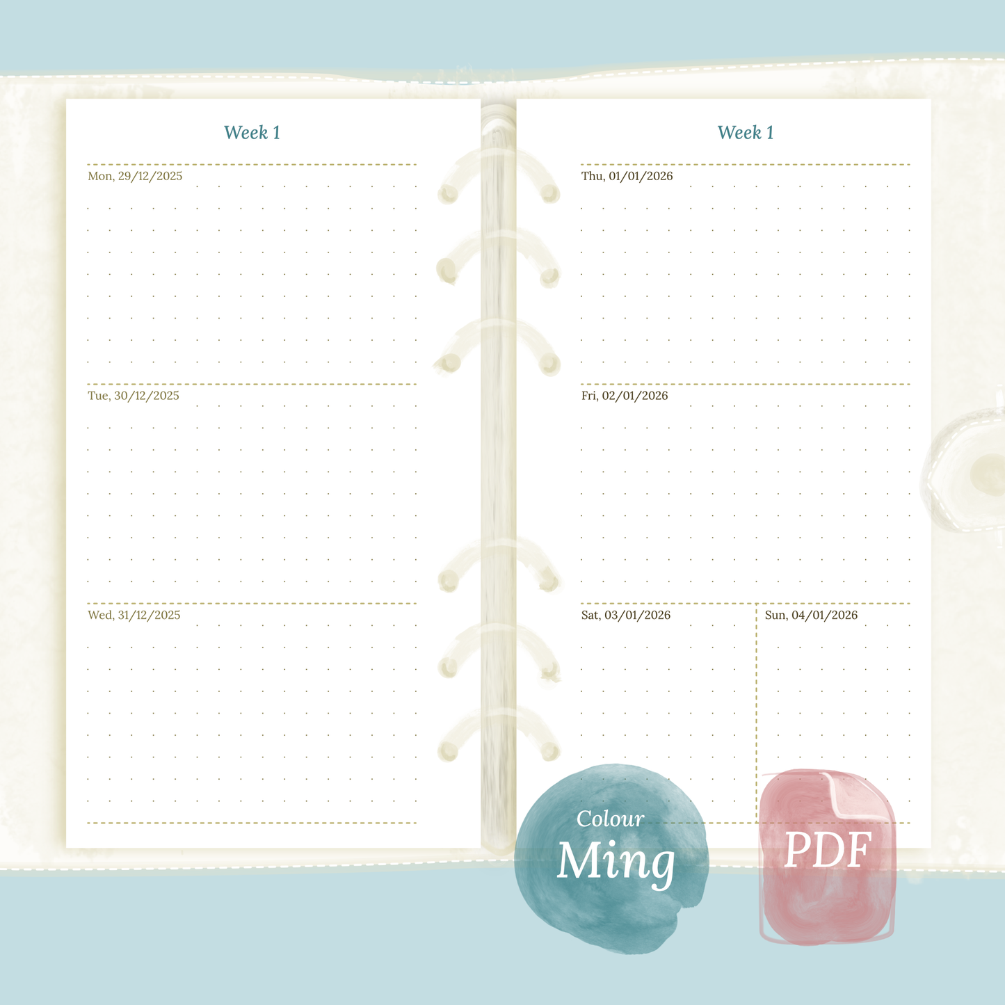 Personal | W2P | Week on 2 pages