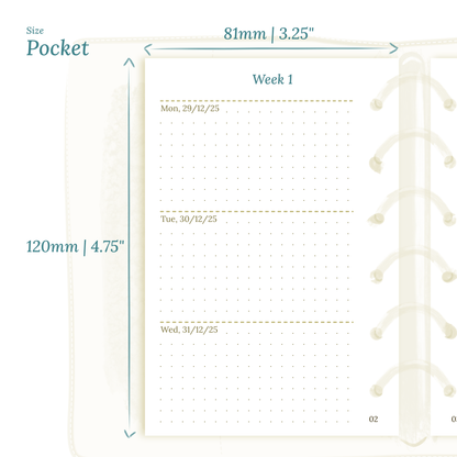 Pocket | W2P | Week on 2 pages