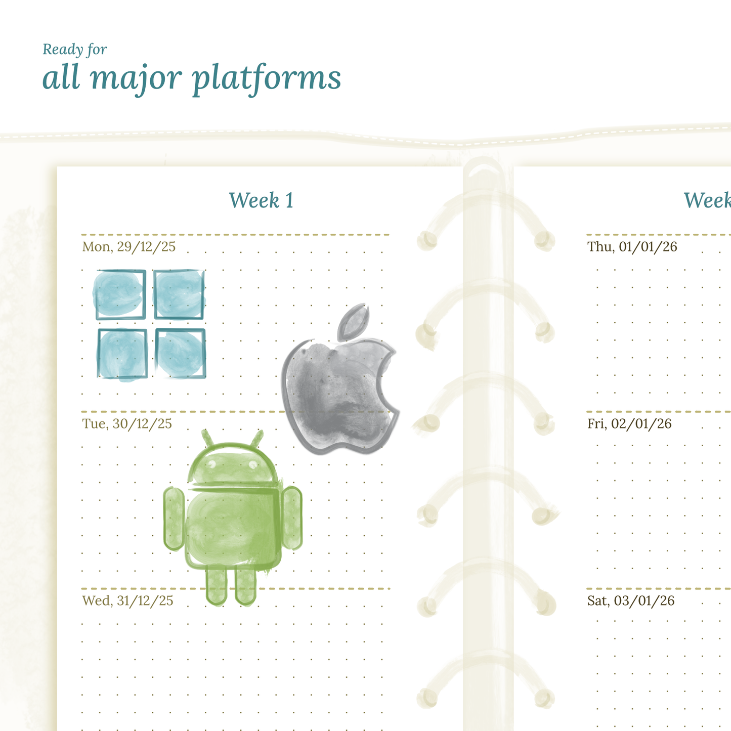 Pocket | W2P | Week on 2 pages