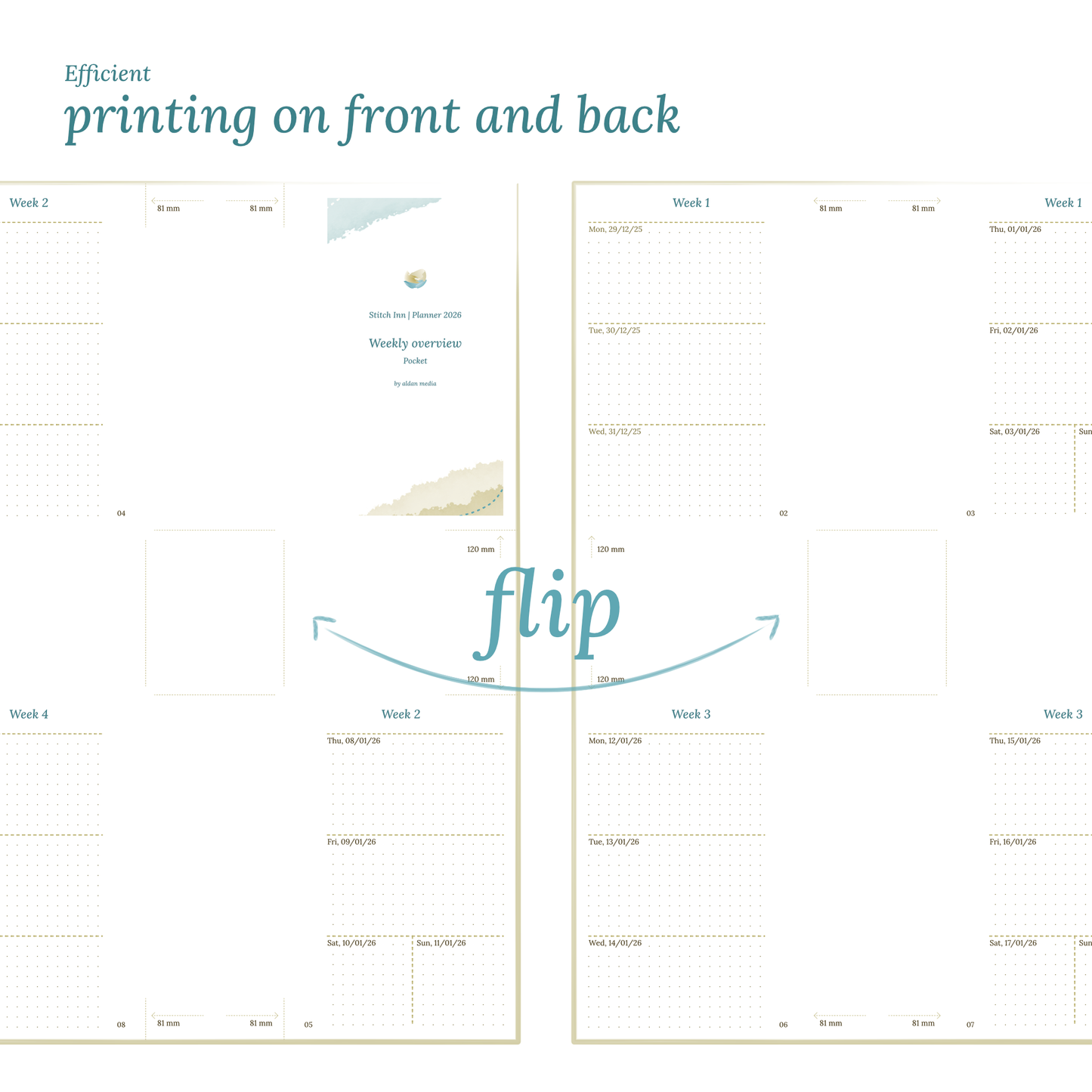 Pocket | W2P | Week on 2 pages