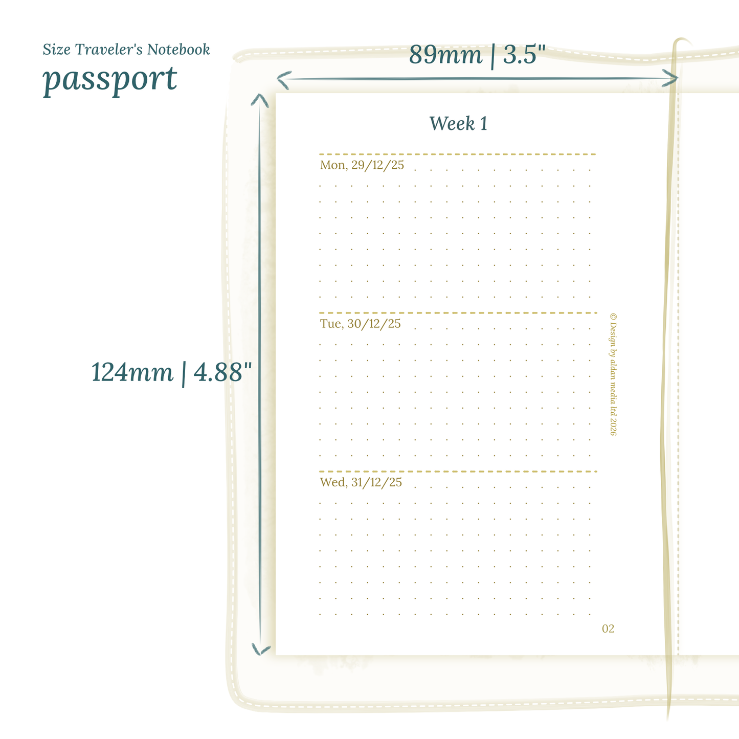 TN Passport | W2P | Week on 2 pages