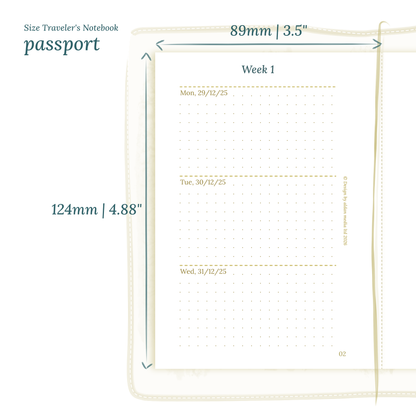 TN Passport | W2P | Week on 2 pages