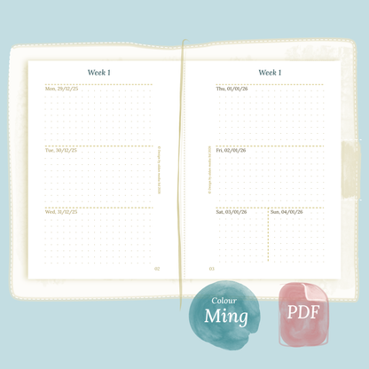 TN Passport | W2P | Week on 2 pages