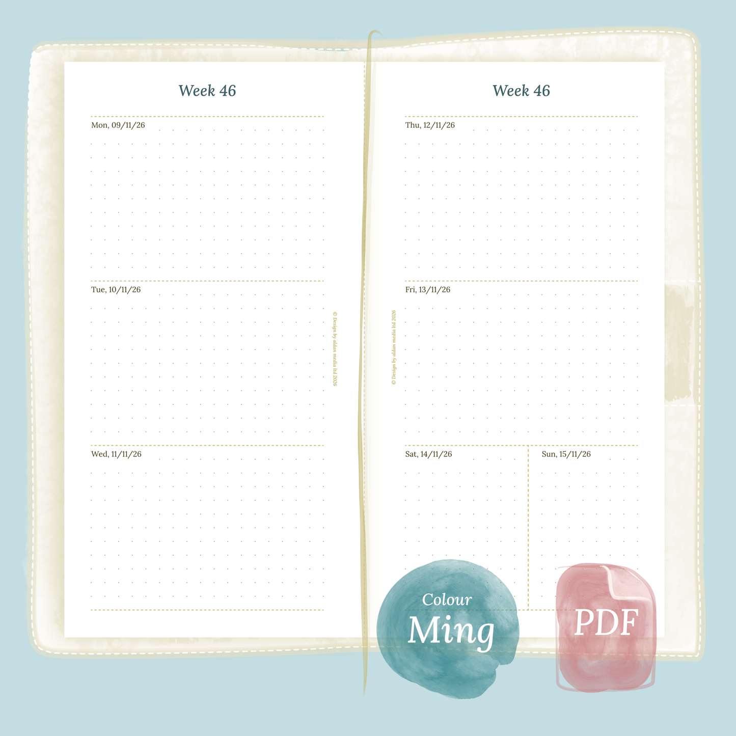 TN Standard | W2P | Week on 2 pages
